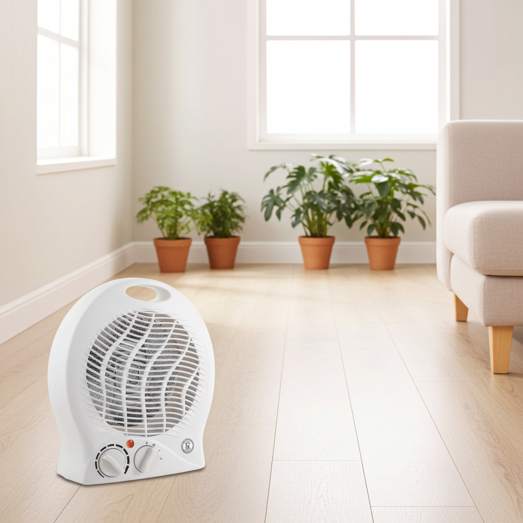 Fan Heater 2KW 2000W Small Portable Electric Hot Warm Air Upright