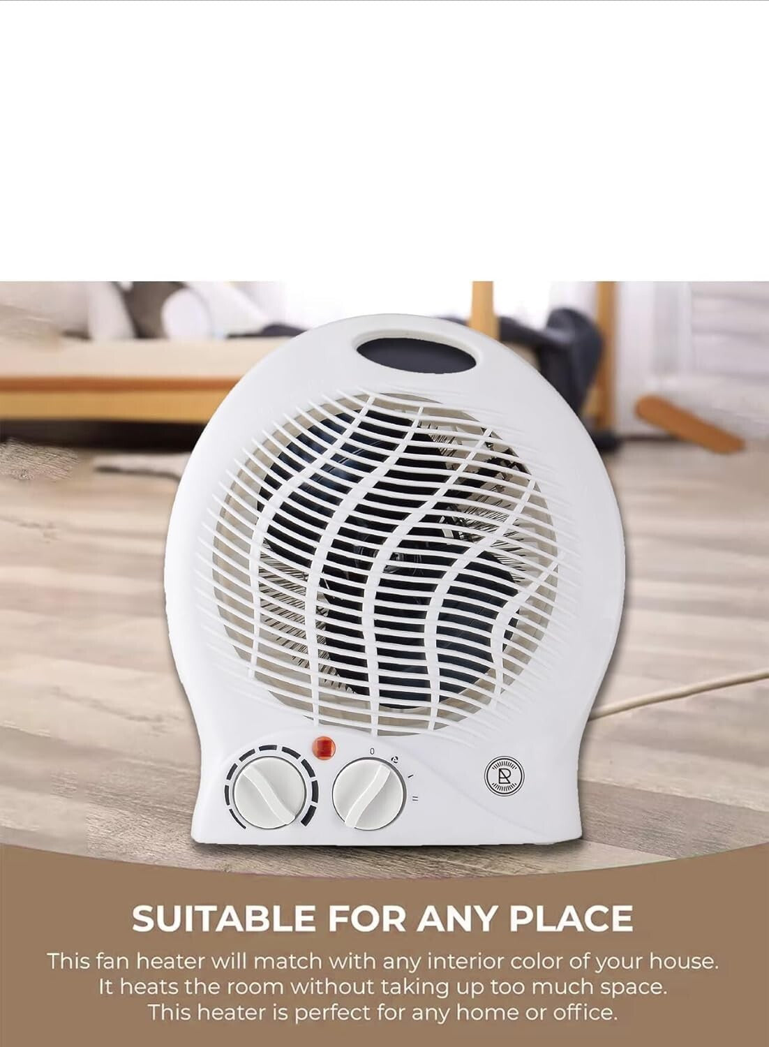 Fan Heater 2KW 2000W Small Portable Electric Hot Warm Air Upright